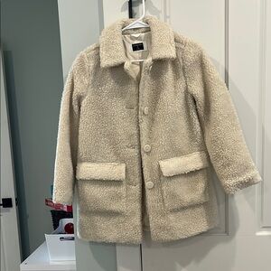 Girls Cozy Cream Sherpa Coat